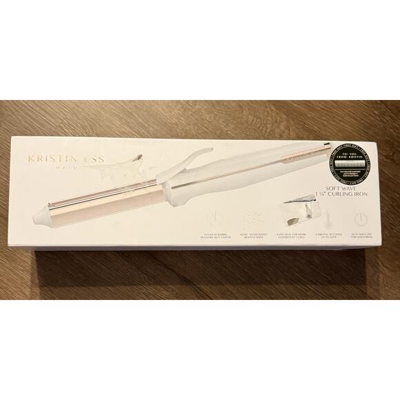 Kristin Ess Soft Wave 1 1/4” Curling Iron – Titanium Barrel | Used in Box - Picture 1 of 13